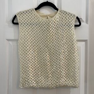 Vintage Sleeveless Sweater Top